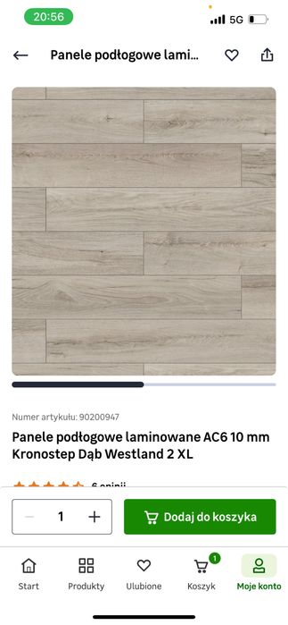 Panele podłogowe laminowane AC6 10mm Krosnostep Dąb Westaland 2xl