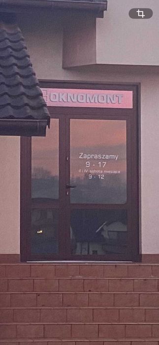 Drzwi aluminiowe brązowe szklane