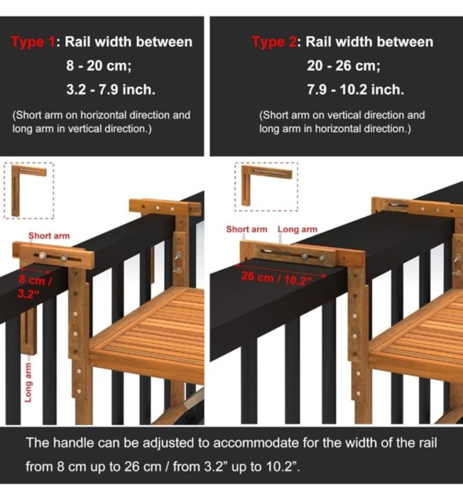 INTERBUILD Toronto stół balkonowy 60 x 70 cm,
Blat stołu ma wymiary 71