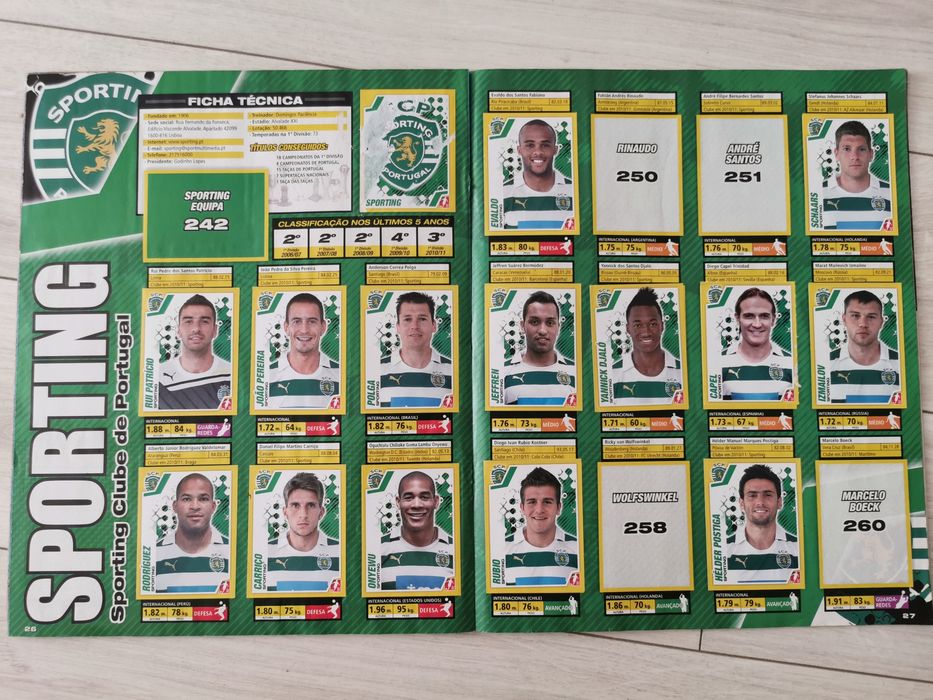 Caderneta Cromos (Panini) Liga Portuguesa