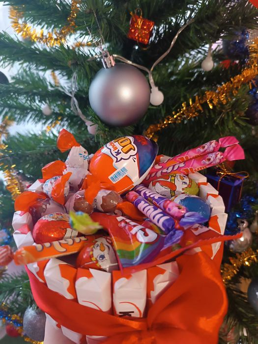 Букет із солодощів. Солодкий букет, Букет ручної роботи.