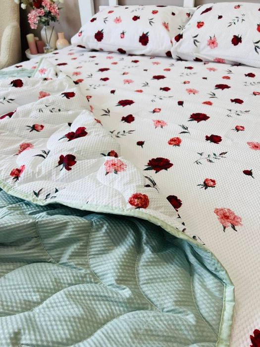 Акція! Жатка  комплект постелі ковдра постельное белье с одеялом Роза