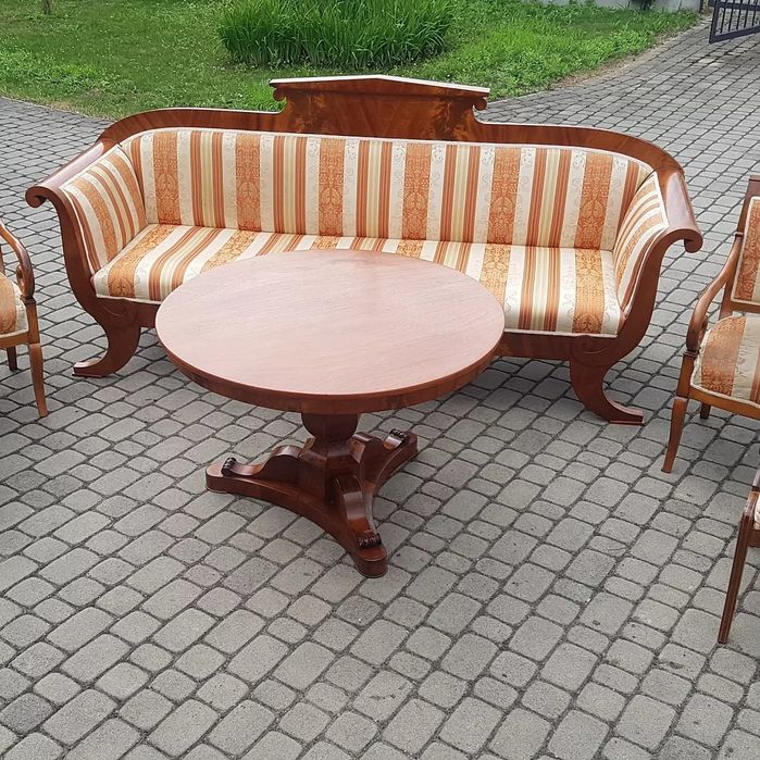 Piękny zestaw wypoczynkowy Biedermier, antyk, vintage
