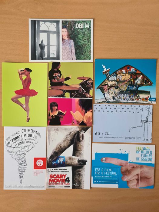 8 postais ilustrados de eventos portugueses - vários