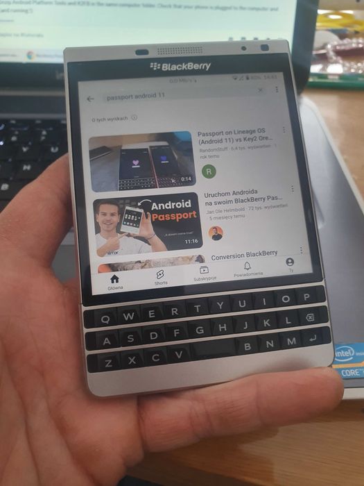 .: Legendarny BlackBerry PASSPORT Silver Edition ANDROID 11- qwerty :.