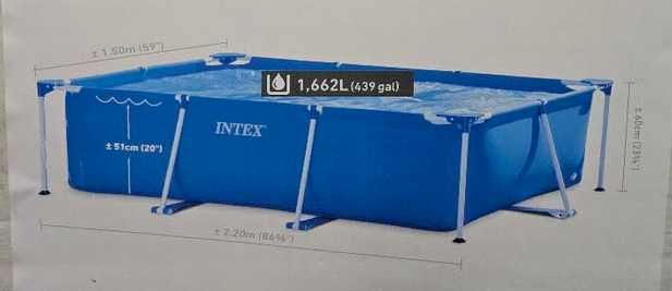 Piscina INTEX retangular 220 cm x 150 cm x 60 cm