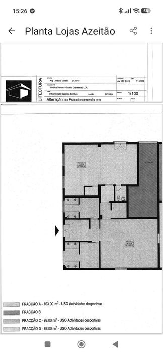 Espaço Comercial com 300 m2 , em zona Prime de Azeitão