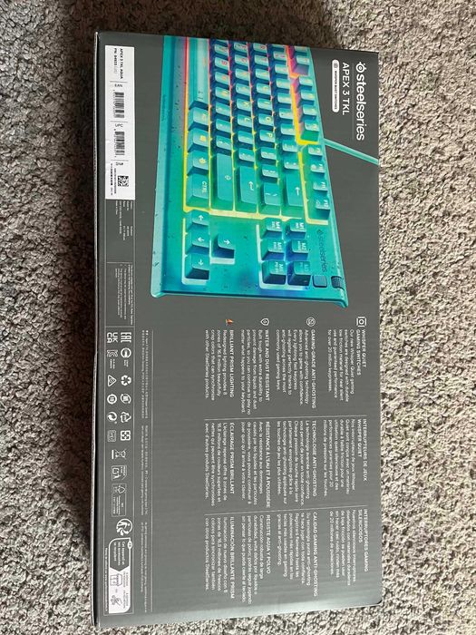 Nowa Klawiatura SteelSeries Apex 3 TKL US Niebieska