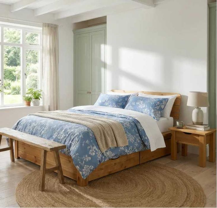 2 Mesas de Cabeceira em Madeira Maciça