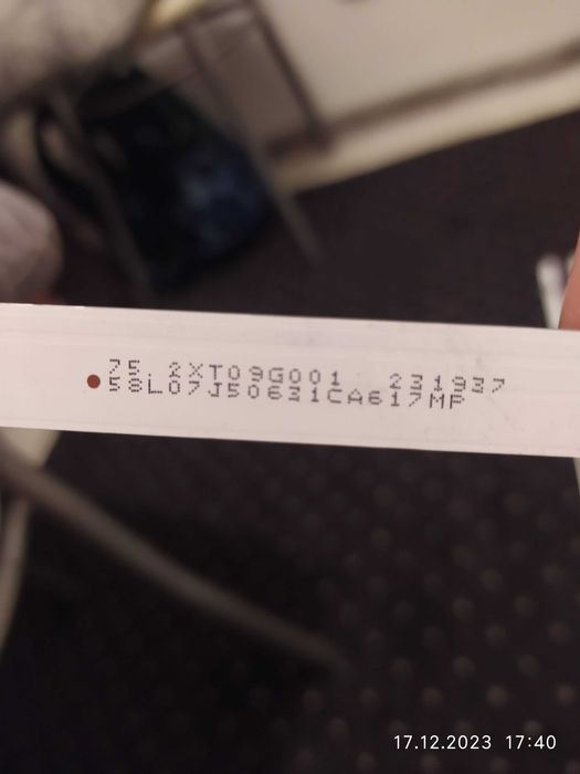 komplet 4 oryginalne listwy LED do telewizora Samsung UE55AU7192U