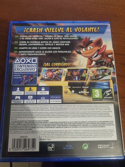 Jogo ps4 crash Team Racing