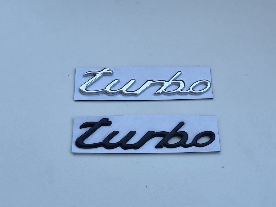 Emblema Letras Turbo Porsche Mala Traseira S Símbolo Legenda Cromado Preto Brilhante 911 Cayenne Panamera Macan Novo