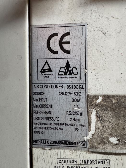 Кондиціонер Dekker DSH360 380V 10 кВт