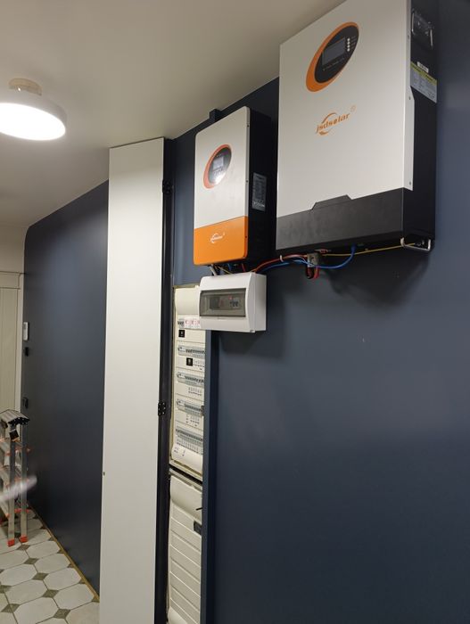 Встановлення інверторів Agent Jsdsolar Deye, зарядних станцій та АВР