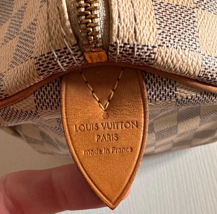 Torebka Louis Vuitton Speedy 30 Damier Azur z rachunkiem oryginalna