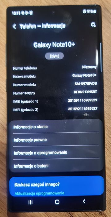 Samsung Note 10+_20Gb R +1Tb-iDEAŁ-Gda