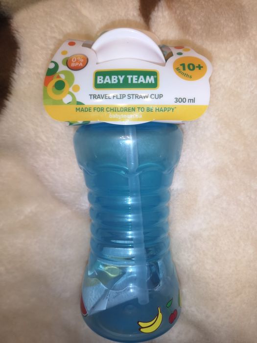Поильник с трубочкой Baby team