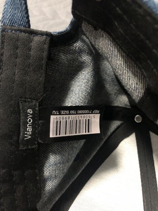 Boné azul ganga e castanho vilanova