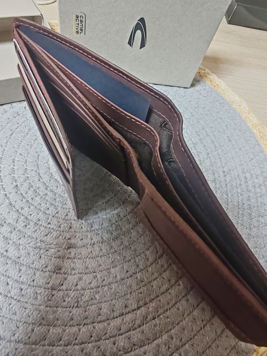 Carteira homem Camel com porta moedas