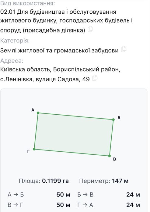 Продам 12 соток с.Затишне вул.Садова,49 (с.Ленінівка)