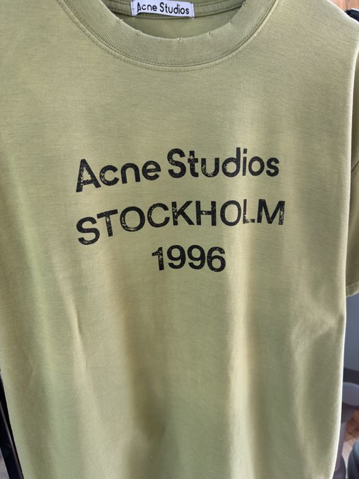 Футболка Acne Studios Stockholm 1996 Olive Logo Rick Owens