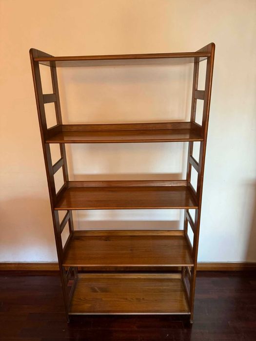 3 Estantes de Madeira Maciça (Pinho) – 5 Prateleiras