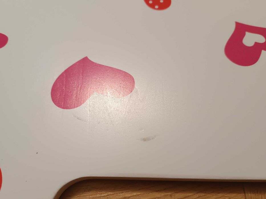 Drewniany wózek dla lalek Ecotoys w serduszka