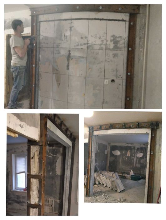 Алмазная резка бетона БЕЗ ПЫЛИ, усиление проемов, демонтажные работы.