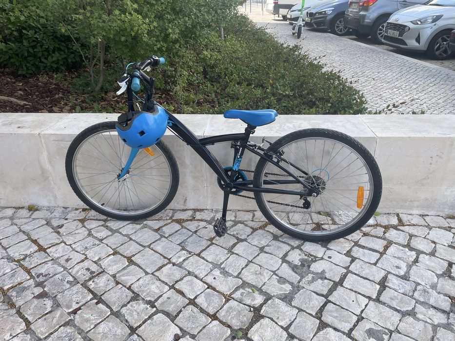 Bicicleta decathlon azul
