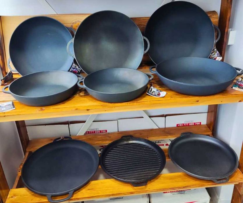 Жаровня 28-40 см сковорода пательня чавунна сітон Syton  чугунная