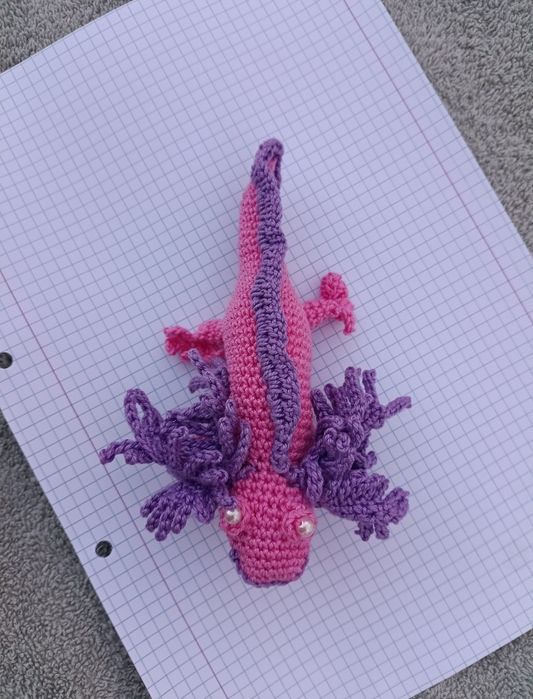 O axolote em crochê