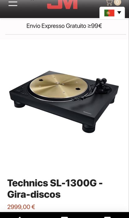 Gira-discos Technics SL-1300G preto + Ortofon MC X30 + Extras
