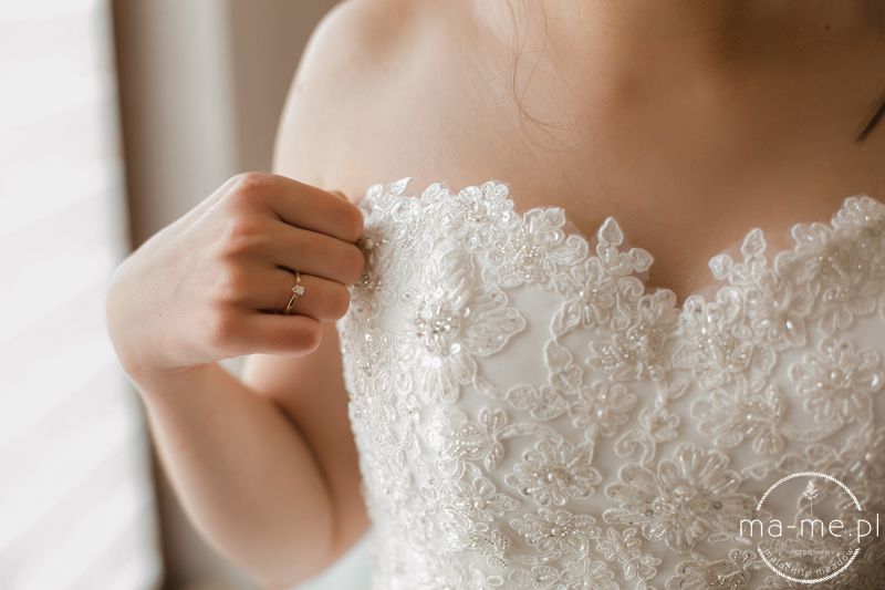 Suknia ślubna koronkowy gorset Evfashion Izar rozmiar 36-40