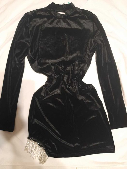 Платье вечернее новое велюр XL, L, M