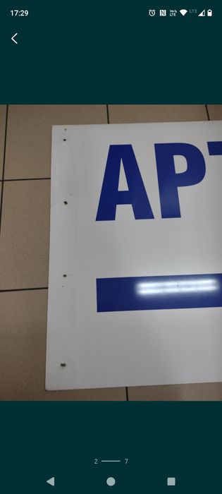 Szyld APTEKA, napis, reklama