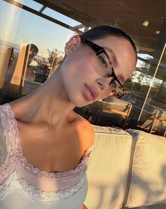 Окуляри miu miu міу міу прозорі лео чорні іміджеві