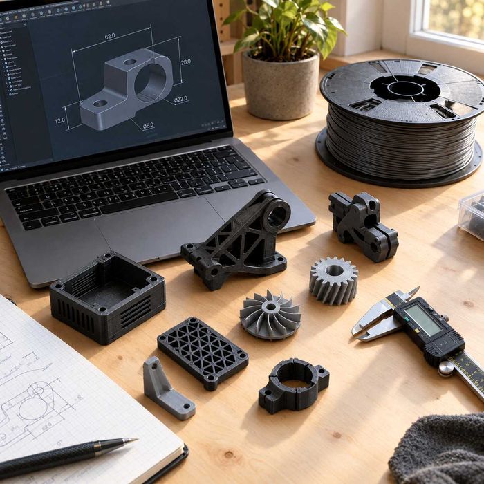 3D друк і 3D моделювання деталей за кресленням або фото
