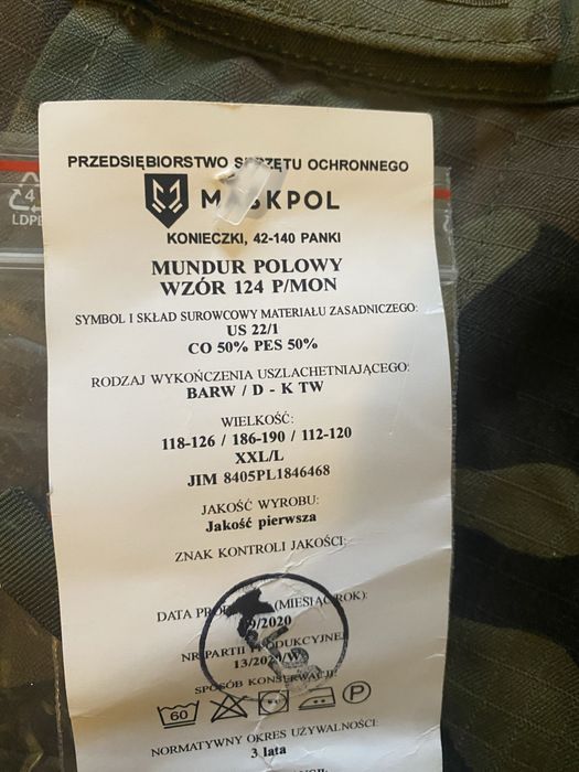 Mundur wojskowy XXL/L