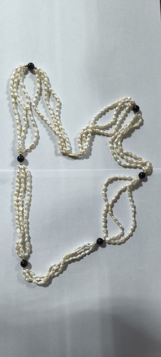 Perły, złoto 14k (585) naszyjnik vintage