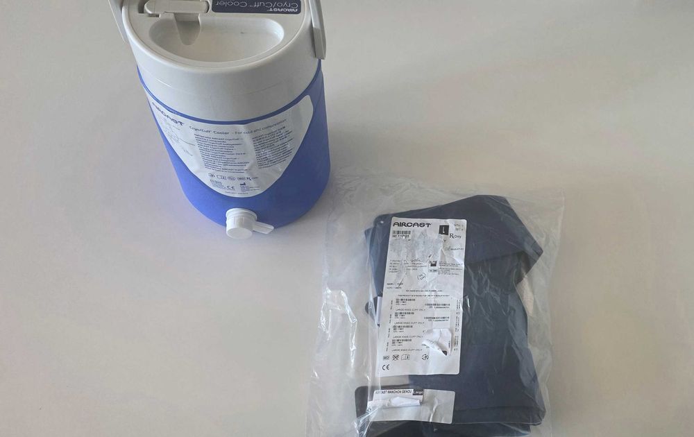 AIRCAST - Termos Chłodzący Grawitacyjny Cryo/Cuff 2125 + Mankiet chłodzący na kolano - jak nowe