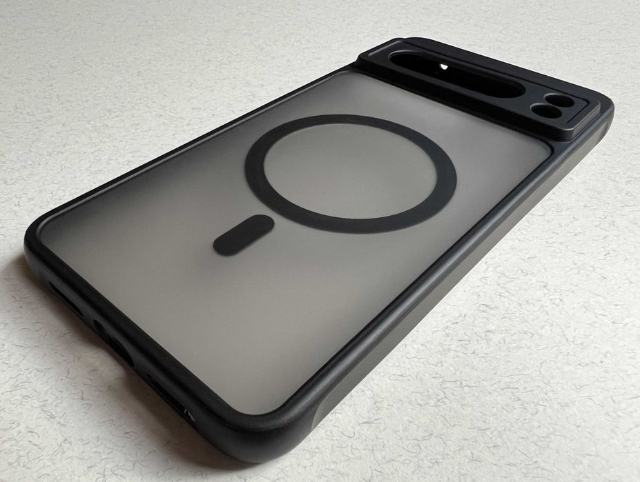 Google Pixel 8 Pro чохол Magnetic MagSafe чорний силікон TPU чехол