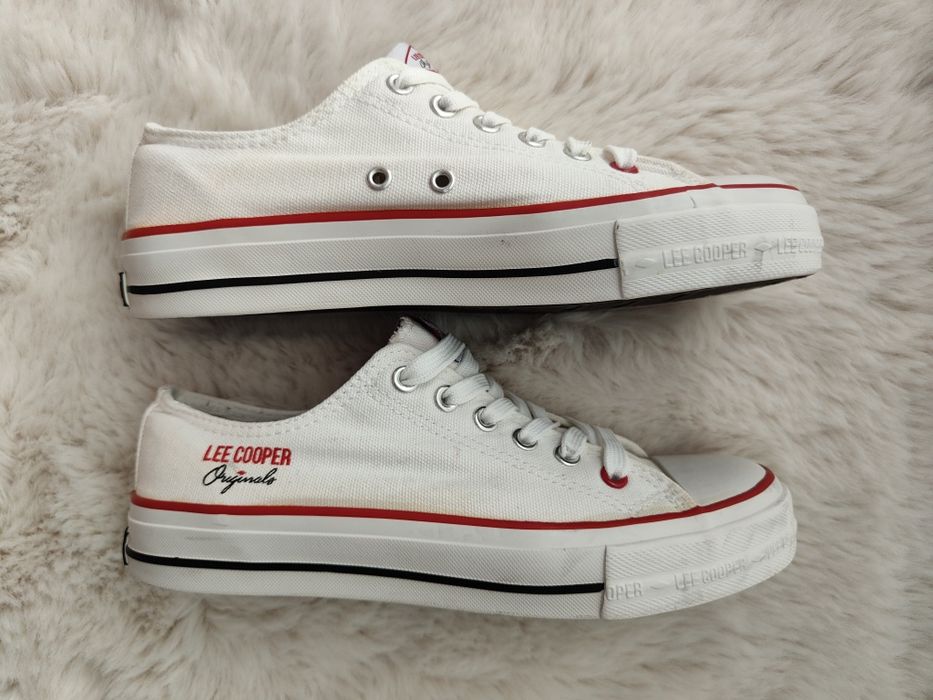 Trampki Lee Cooper na platformie białe r. 38 - założone raz