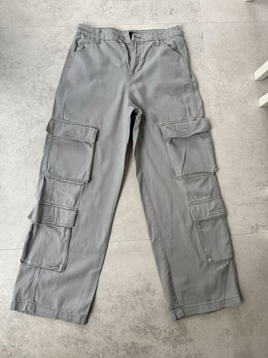 H&M divided spodnie bojowki szare 36