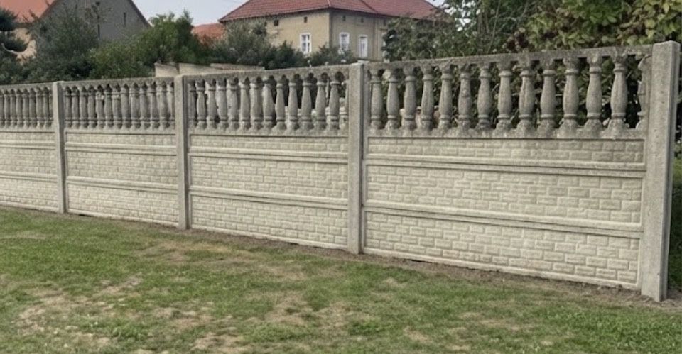 Ogrodzenie betonowe używane – komplet 8 metrów (zdemontowane i gotowe do odbioru)