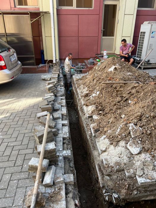 Земляные работы, копка траншеи/ямы/котлована, планировка, гнб прокол