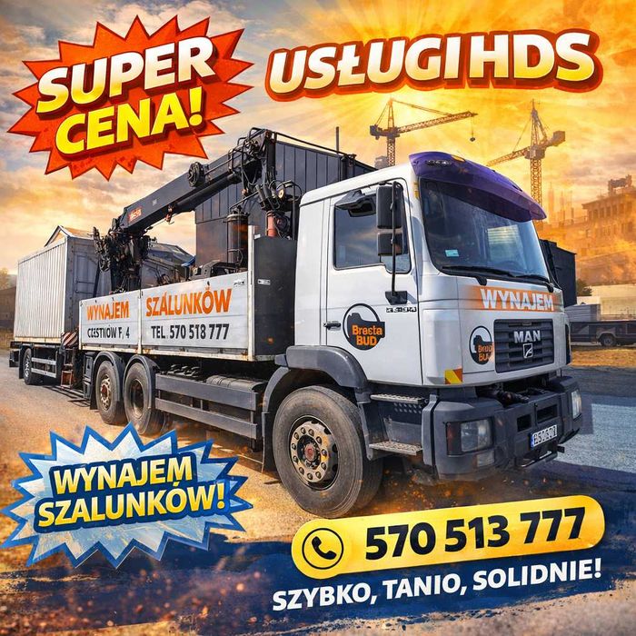 Transport ciężarowy z HDS – tanio, szybko i niezawodnie!