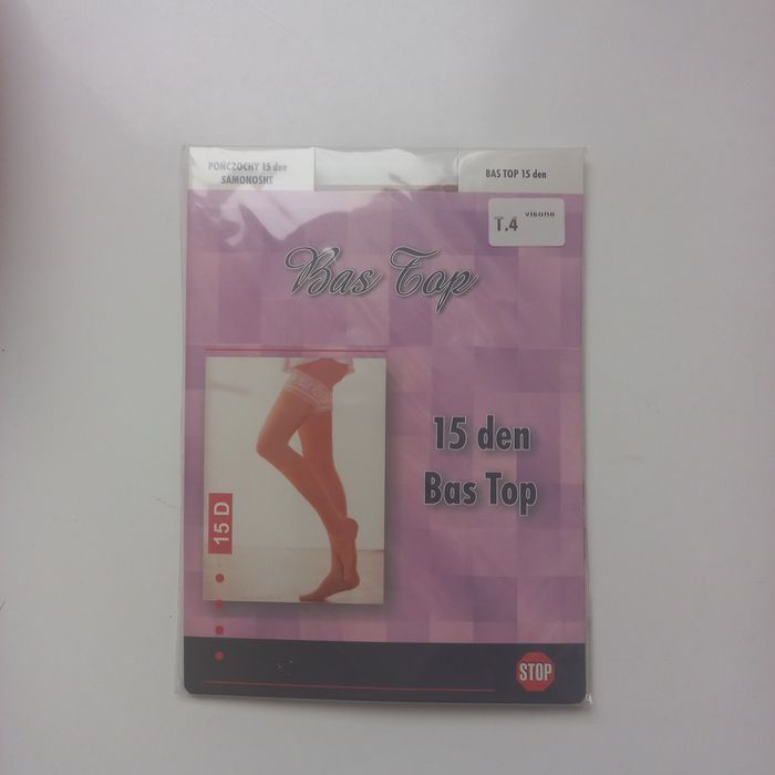 Bas top pończochy samonośne roz 4