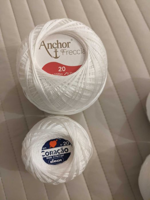 Novelos crochet nº 60 /7 un pequeno/20gr e 1 un grande 100gr