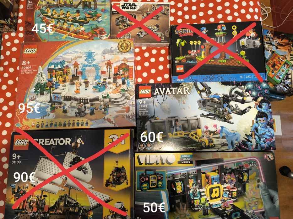 Lego figuras e conjuntos novos Star Wars, Marvel, DC, Ni