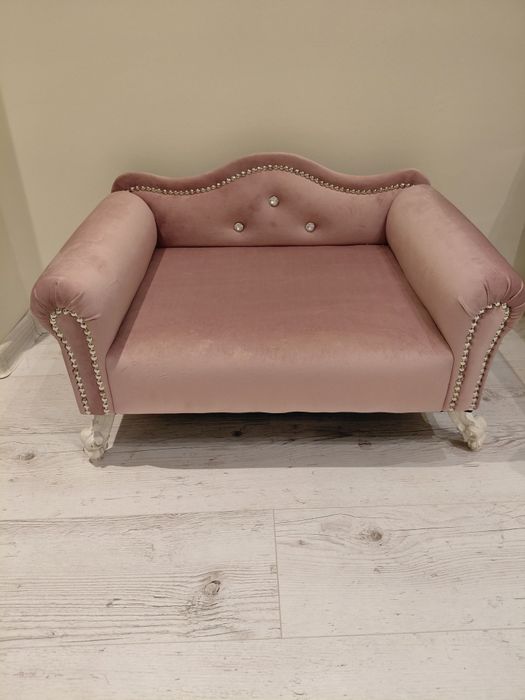 Legowisko dla psa stylowe pudrowy róż